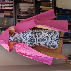 Vintage Pink Yellow Rain Coat Small